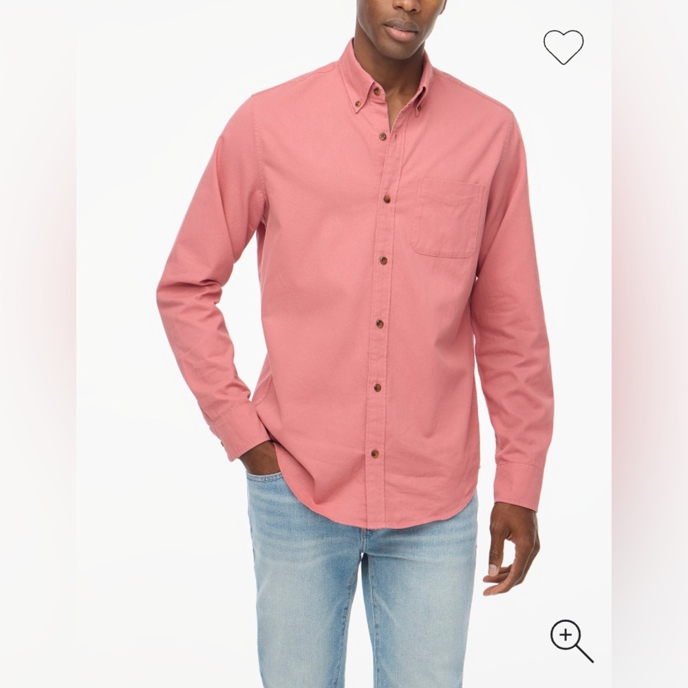 J. Crew Factory Men's Button-Down Shirt in Dusty Rose